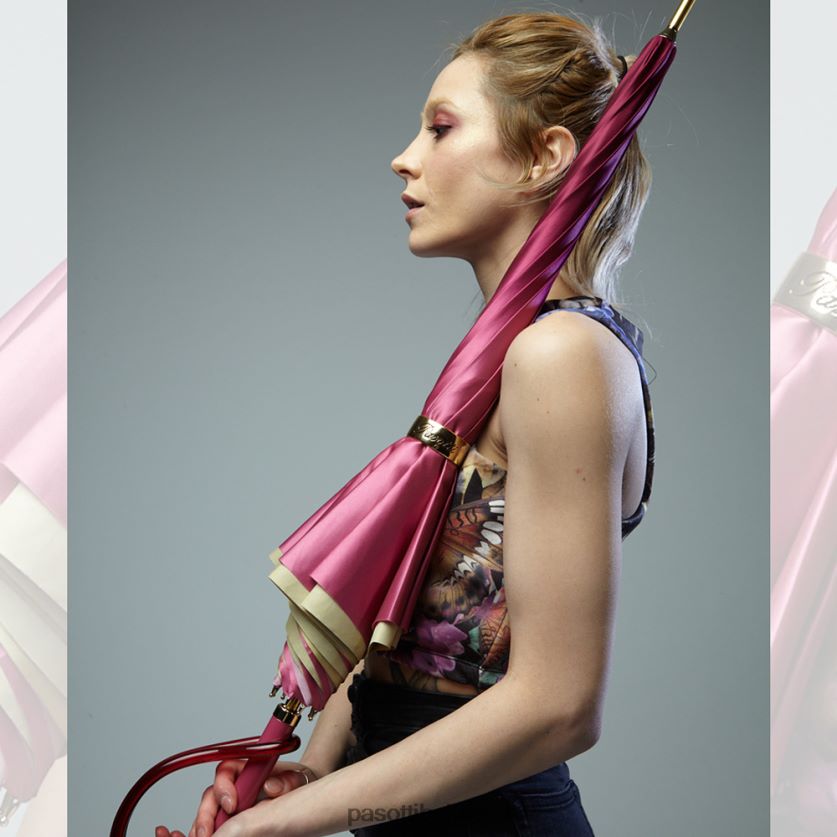 paraplu | 189 21065-30 a - fuchsia dahliaparaplu, dubbeldoek PASOTTI VFHH4H377