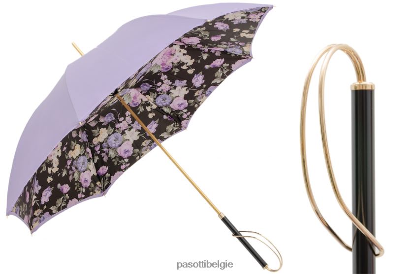 paraplu | 189 52693-70 s - parasol met lila bloemen, dubbeldoek PASOTTI VFHH4H345