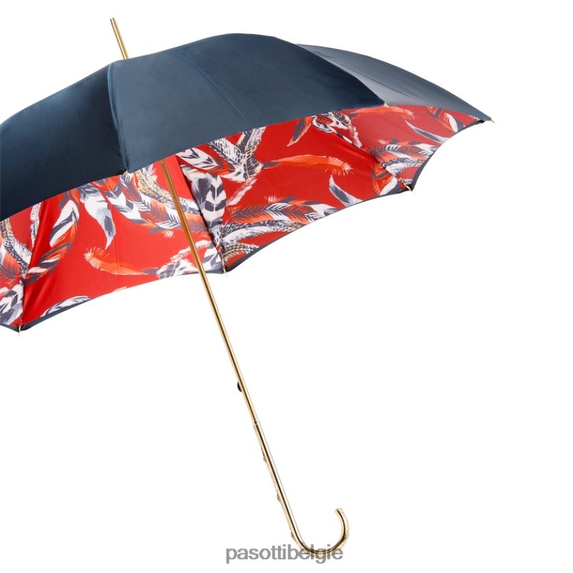 paraplu | 189 58574-69 c22 - Paraplu met verenprint PASOTTI VFHH4H383