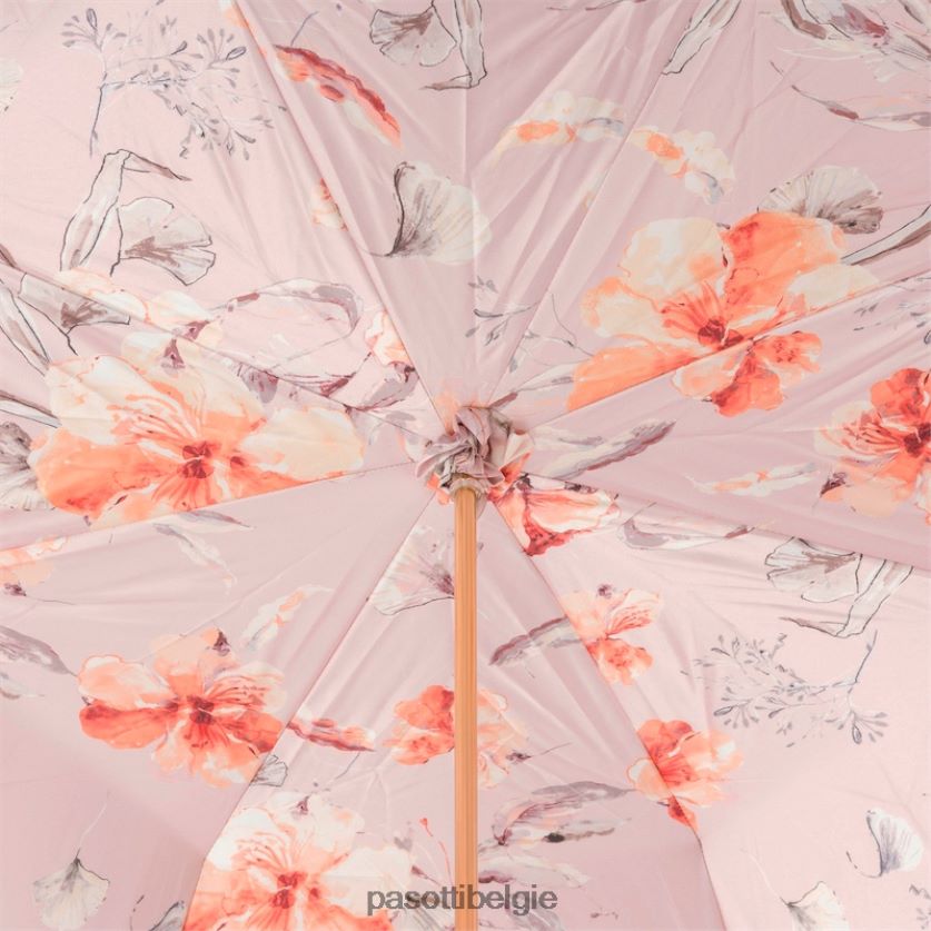 paraplu | 189 5f211-8 s7 - ivoorkleurige en roze gebloemde paraplu PASOTTI VFHH4H339