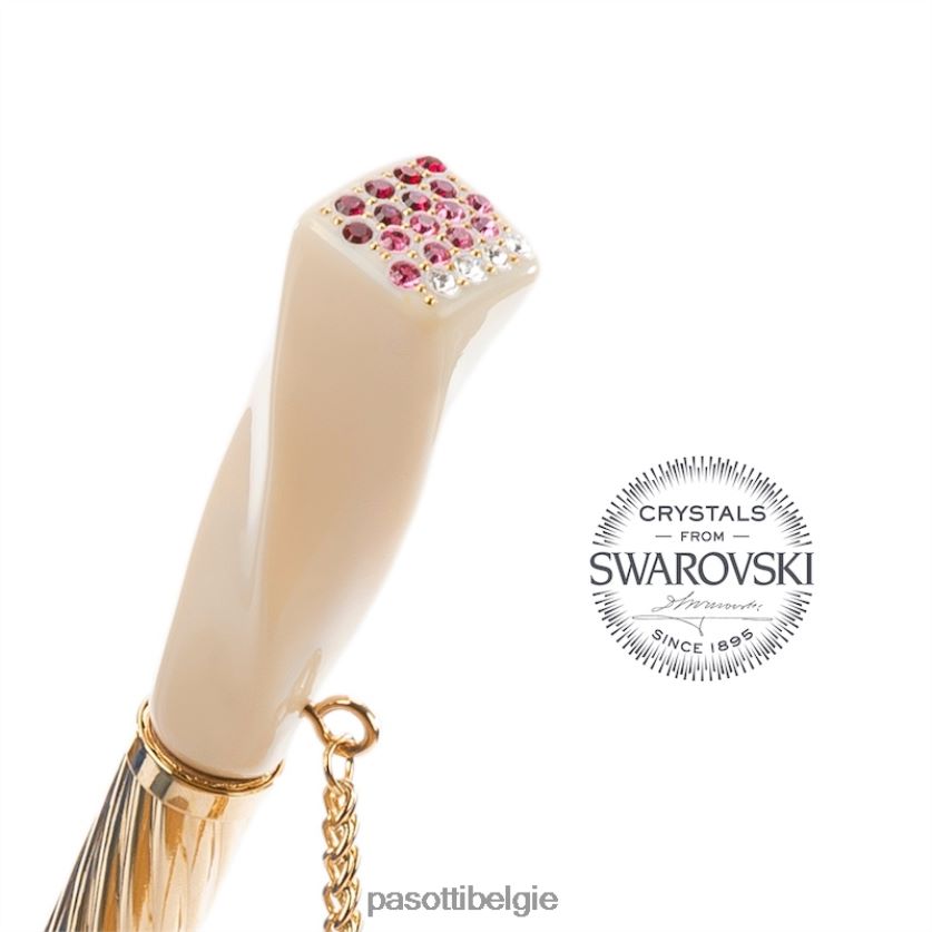 paraplu | 189 5f211-8 s7 - ivoorkleurige en roze gebloemde paraplu PASOTTI VFHH4H339