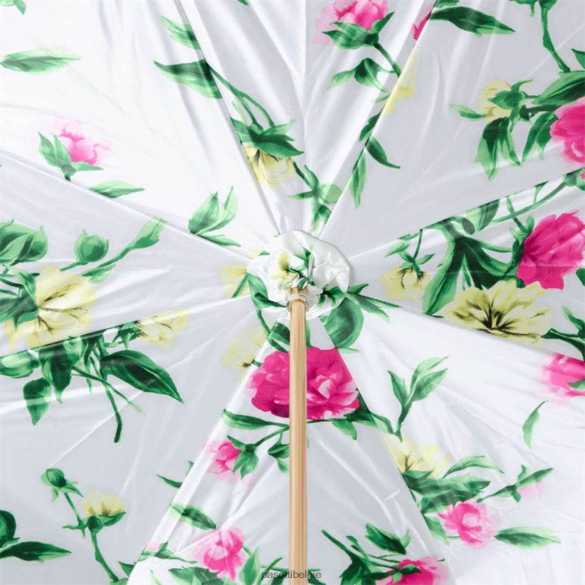 paraplu | 189 5g763-5 p5 - smaragdgroene paraplu met bloemen PASOTTI VFHH4H325