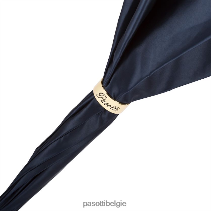 paraplu | 189 5k598-1 c26 - marineblauwe paraplu met bloemen PASOTTI VFHH4H356