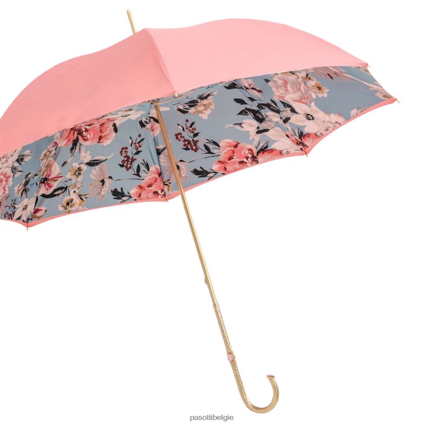 paraplu | 189 9a436-6 p5 - roze paraplu met bloem PASOTTI VFHH4H342