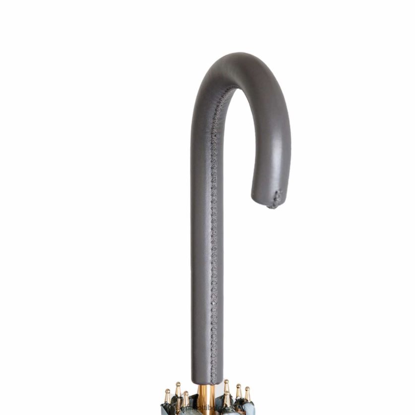 paraplu | 189 9l578-6 p - grijze paraplu met bloemen aan de binnenkant PASOTTI VFHH4H366