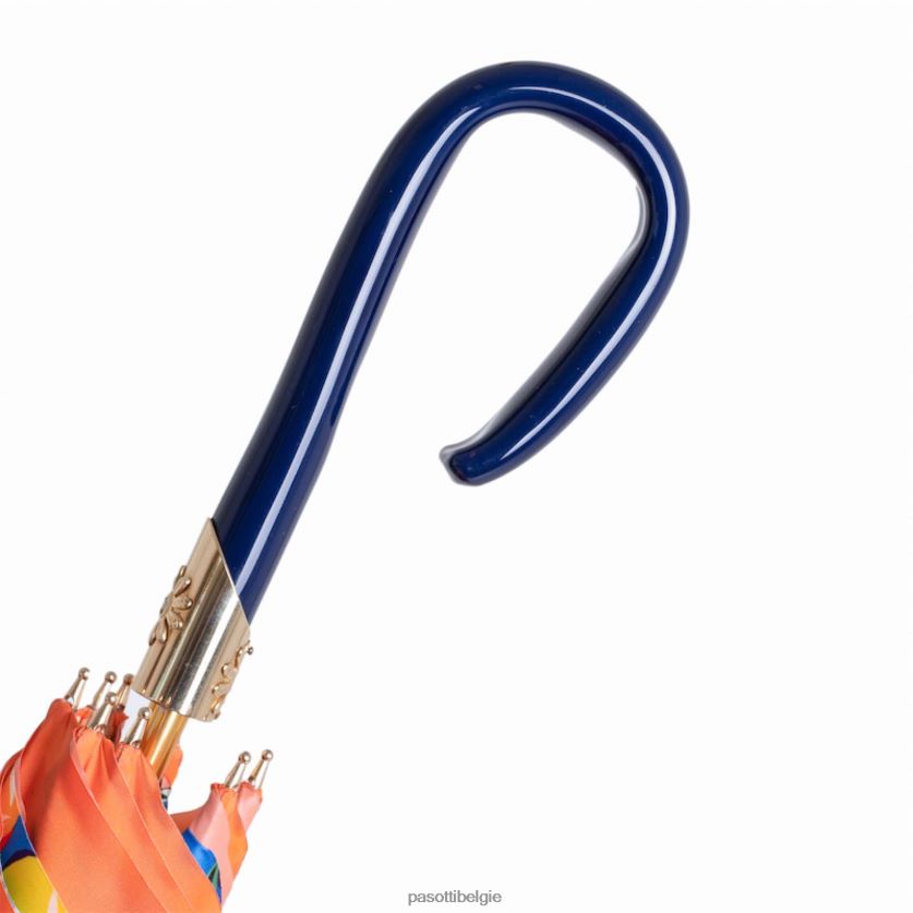 paraplu | 189 va936-1 f38 - oranje paraplu met bloemen PASOTTI VFHH4H333