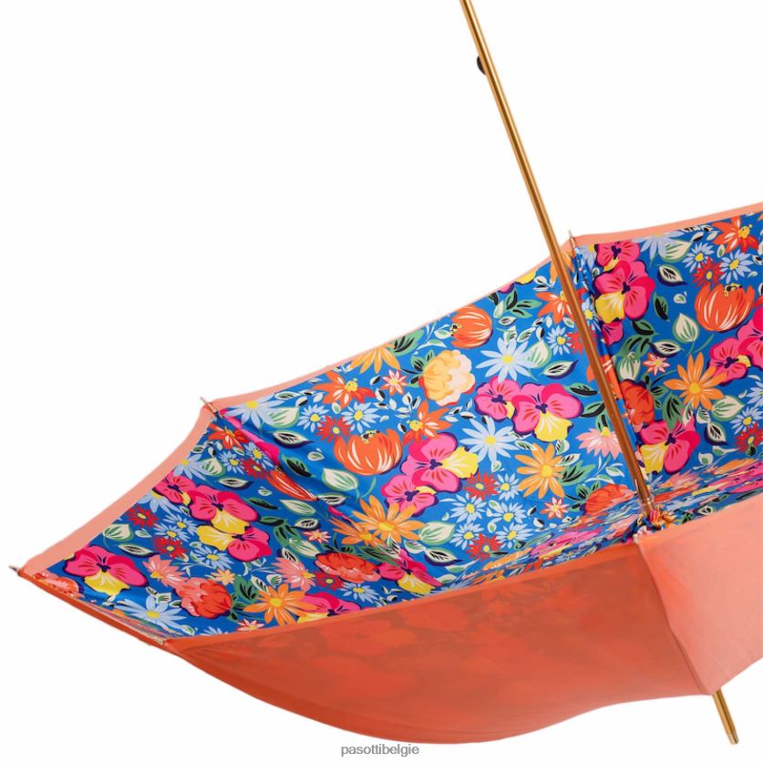 paraplu | 189 va936-1 f38 - oranje paraplu met bloemen PASOTTI VFHH4H333