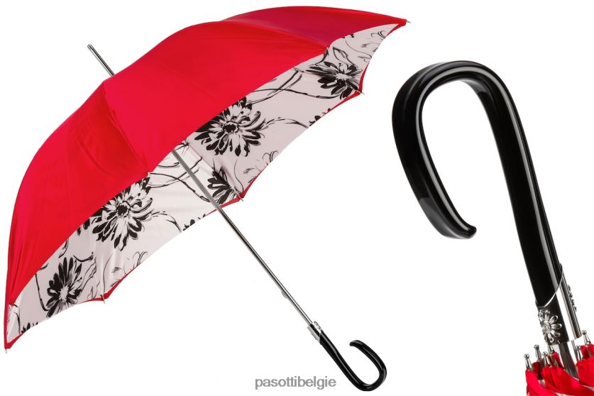 paraplu | 189n 56799-1 f38 - zwarte zonnebloemen moderne paraplu, dubbeldoek PASOTTI VFHH4H353