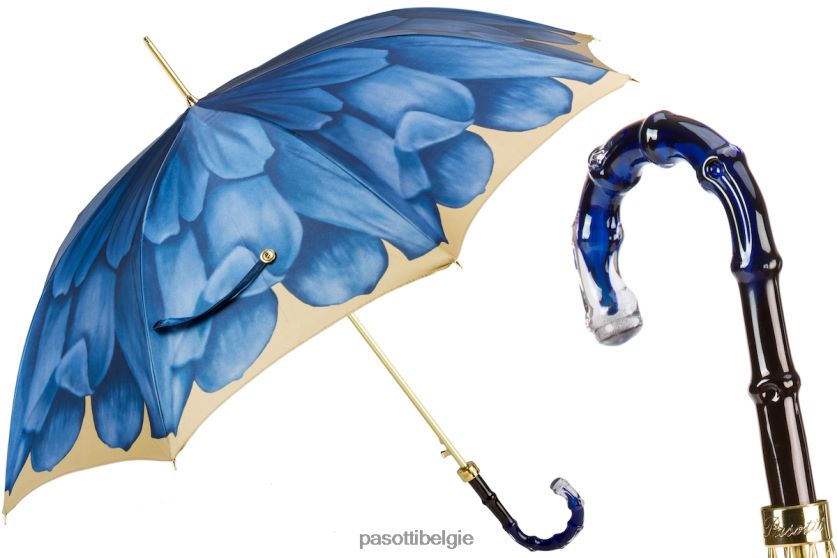 paraplu | 460 21065-13 n5 - blauwe dahliaparaplu PASOTTI VFHH4H362