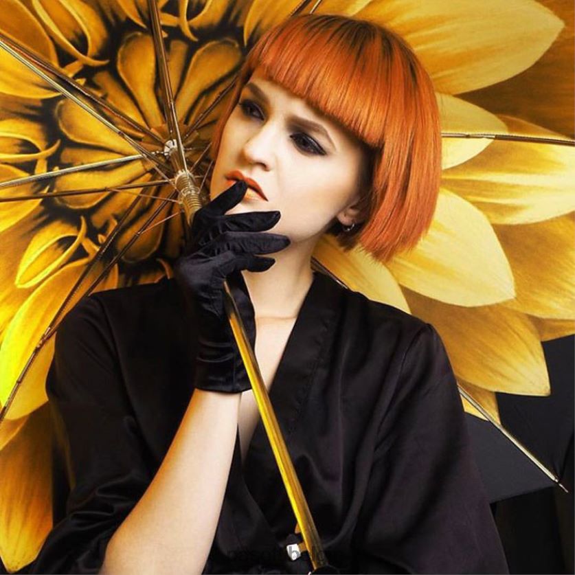 paraplu | 460 21273-6 g15 - gouden dahliaparaplu PASOTTI VFHH4H347