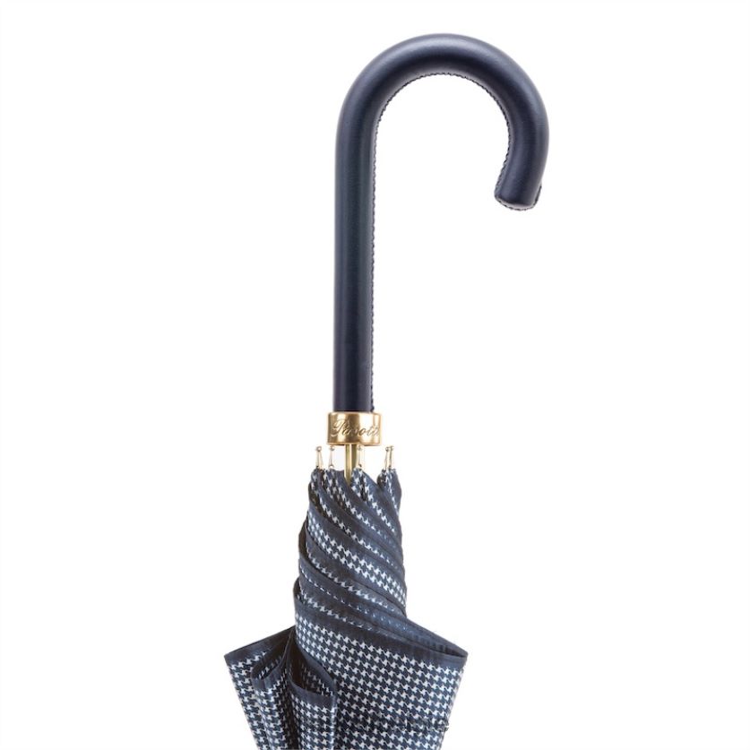 paraplu | 16 1408-34 p - pied de poule marineblauwe paraplu PASOTTI VFHH4H469