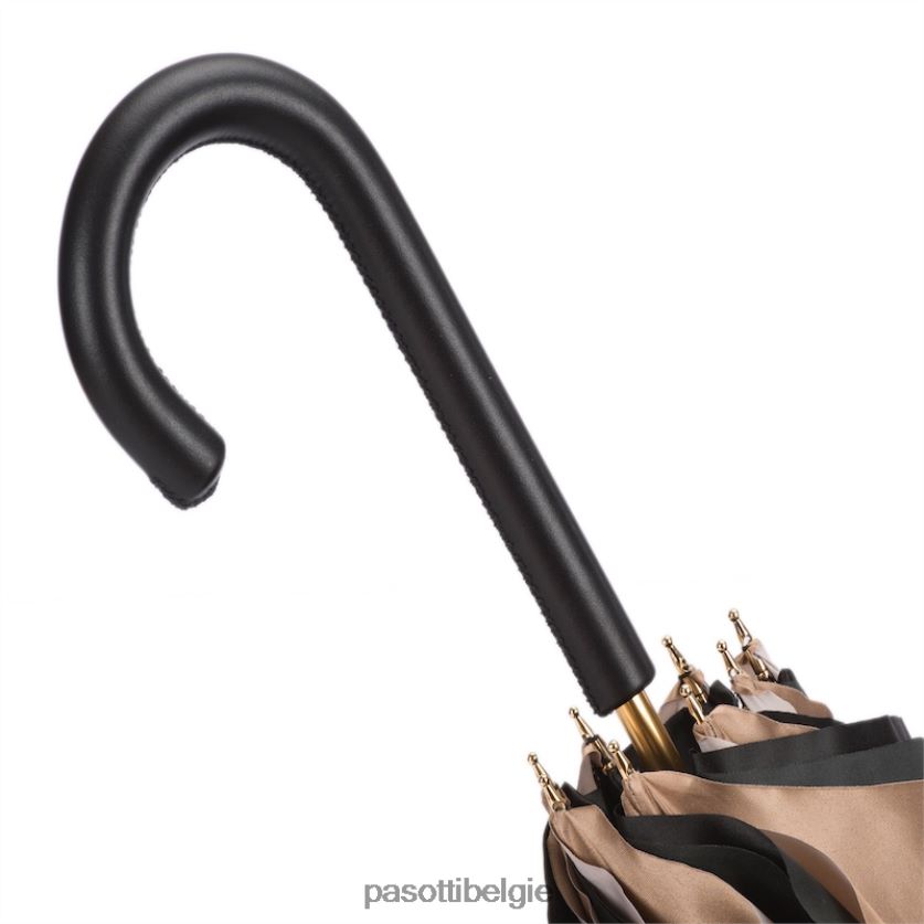 paraplu | 189 21285-1 p - Ivoorkleurige paraplu met gestreepte binnenkant, dubbeldoek PASOTTI VFHH4H459