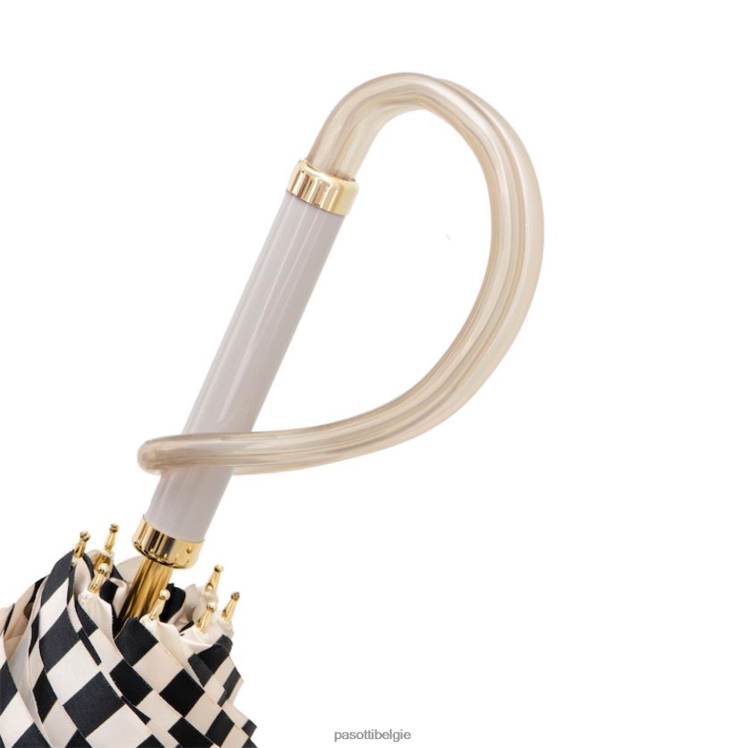 paraplu | 189 21352-5 a - ivoorkleurige paraplu met zwarte strepen PASOTTI VFHH4H436