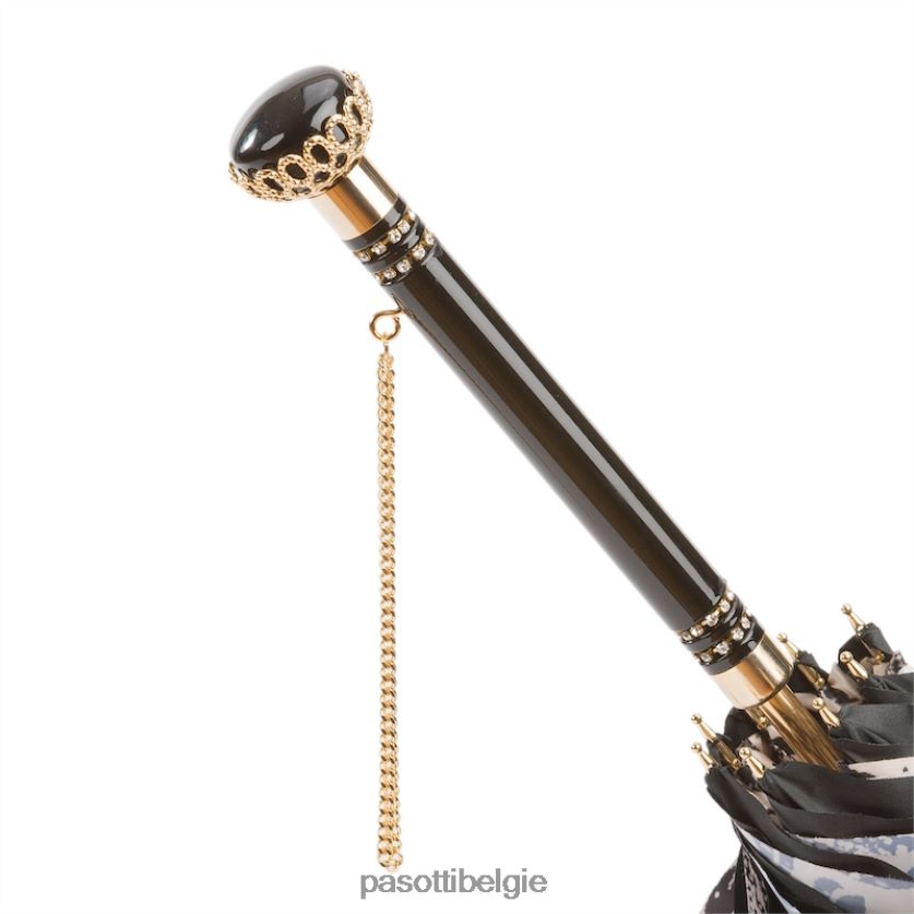 paraplu | 189 50998-44 i24 - paraplu met bloemendoodles en bladeren, dubbeldoek PASOTTI VFHH4H477