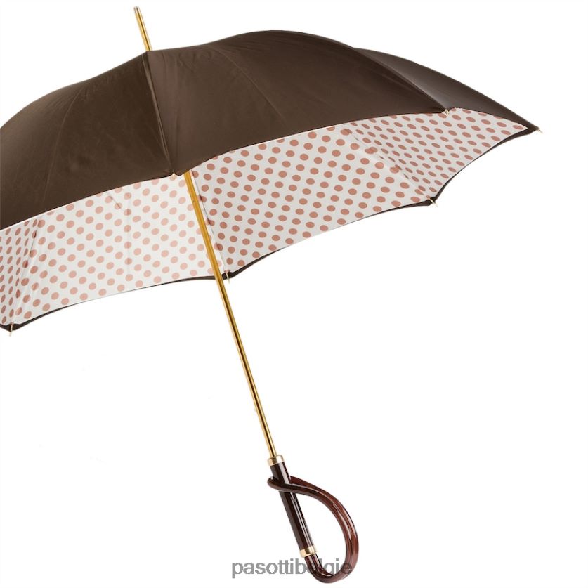 paraplu | 189 55874-13 a - beige paraplu met stippen PASOTTI VFHH4H460