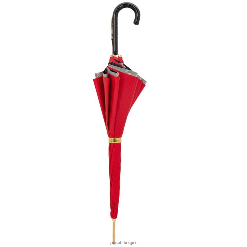 paraplu | 189 5g313-40 d33 - rode paraplu met hoofdstelprint, dubbeldoek PASOTTI VFHH4H443