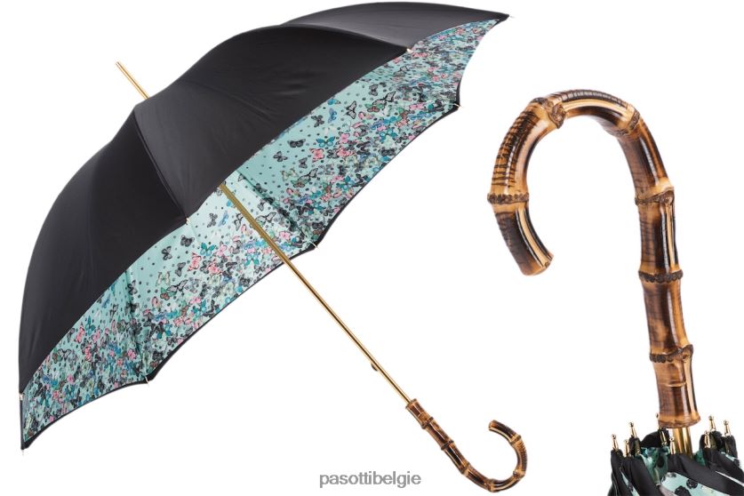 paraplu | 189 5x790-12 z20 - paraplu met vlinders en bamboe PASOTTI VFHH4H458