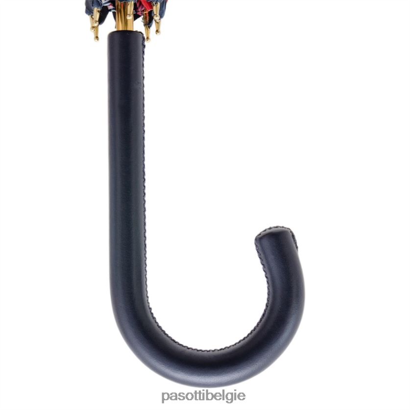 paraplu | 189 5y743-1 p - klassieke marineblauwe paraplu met strepen en bloemen PASOTTI VFHH4H452