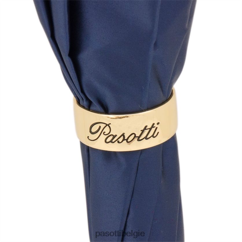 paraplu | 189 5y743-1 p - klassieke marineblauwe paraplu met strepen en bloemen PASOTTI VFHH4H452