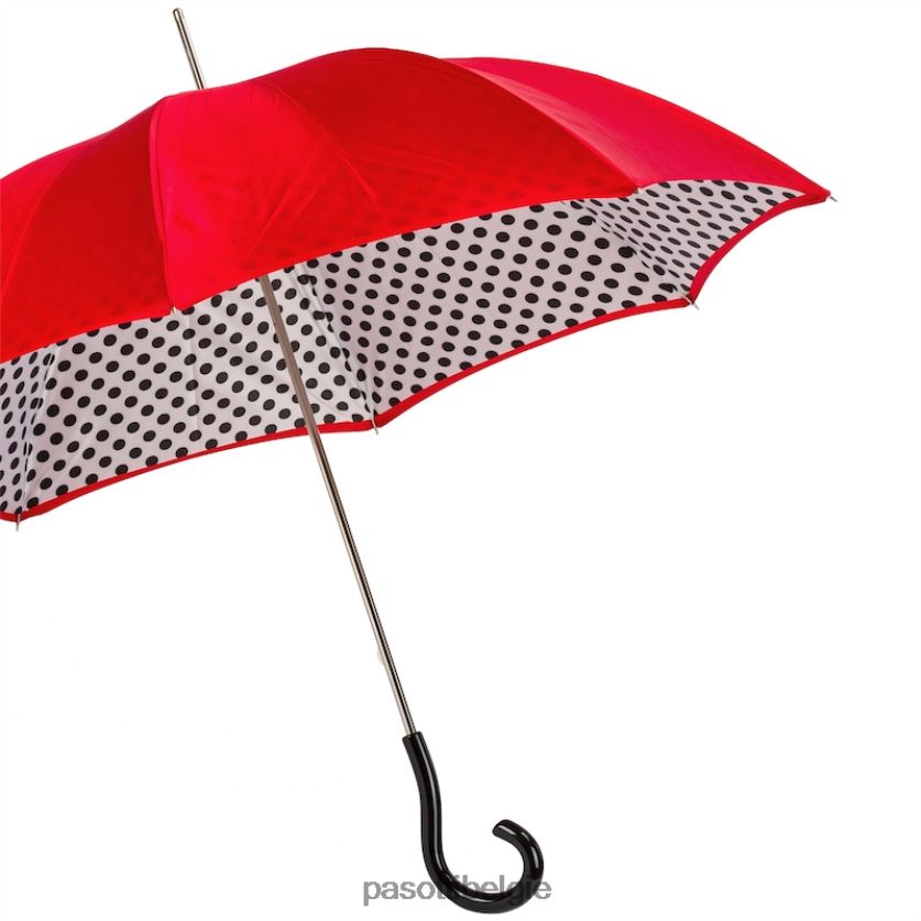 paraplu | 189n 55874-2 u18 - felrode paraplu met stippen, dubbel stof PASOTTI VFHH4H471