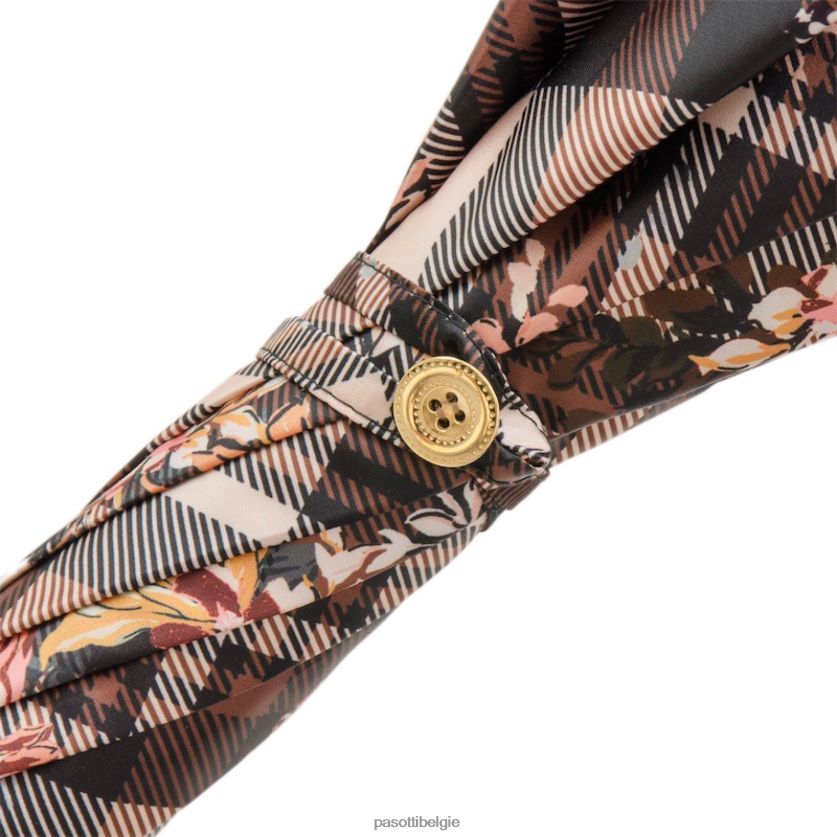 paraplu | 20 5y743-5 n62 - tartan paraplu met bloemen PASOTTI VFHH4H445
