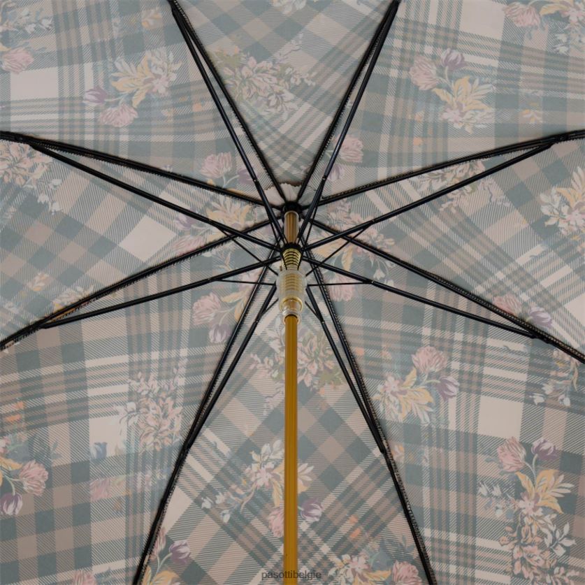 paraplu | 20 5y743-5 n62 - tartan paraplu met bloemen PASOTTI VFHH4H445