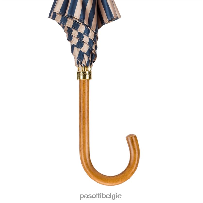 paraplu | 460 21352-3 m - gestreepte paraplu met handvat in malakka PASOTTI VFHH4H457