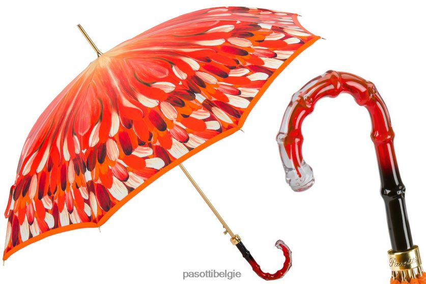 paraplu | 460 30093-4 n5 - oranje penseelstreken PASOTTI VFHH4H464