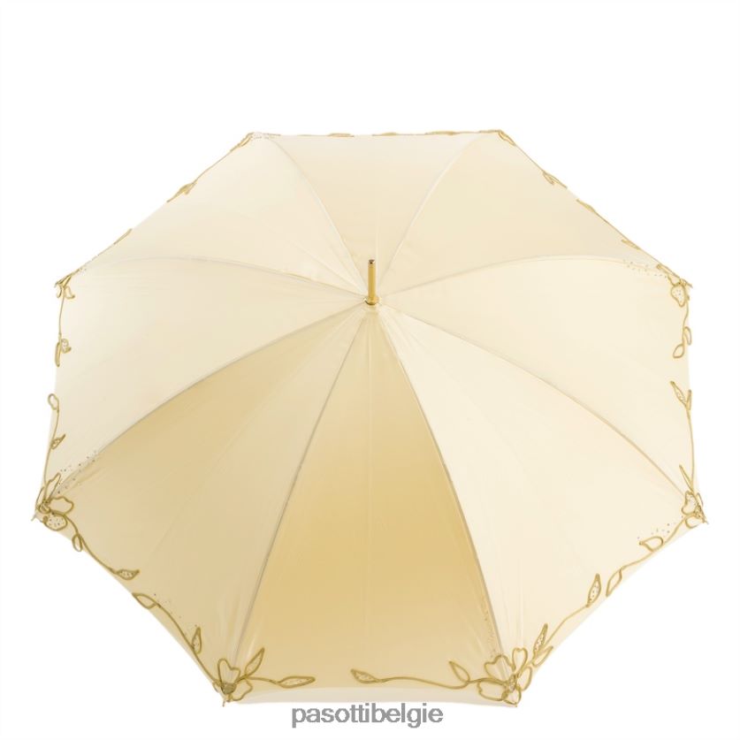 paraplu | 177 plat-300 p5 - ivoorkleurige paraplu met versiering (homepage paraplu) PASOTTI VFHH4H521