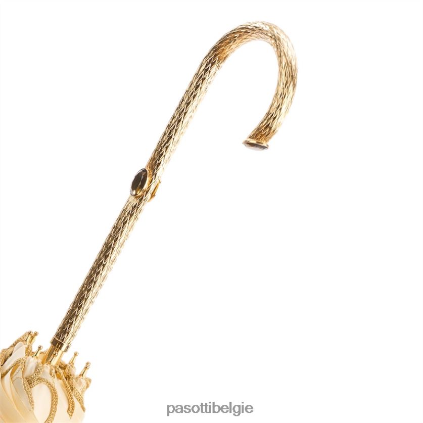 paraplu | 177 plat-300 p5 - ivoorkleurige paraplu met versiering (homepage paraplu) PASOTTI VFHH4H521