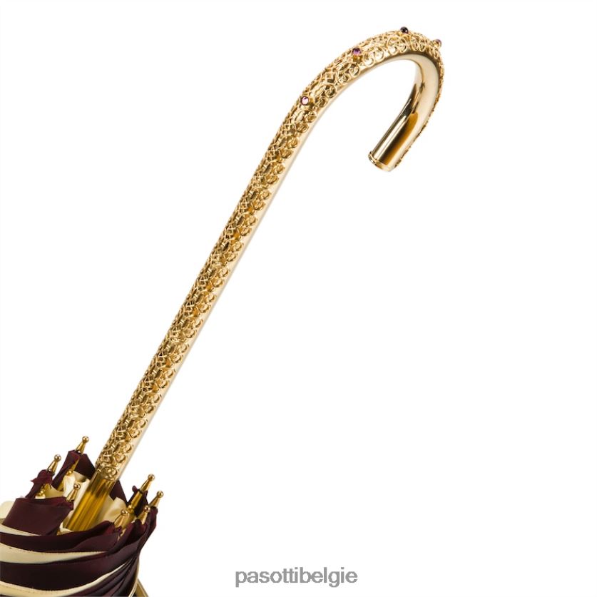 paraplu | 184 serge-17 u2 - bordeauxrode swarovski paraplu, dubbeldoek PASOTTI VFHH4H552