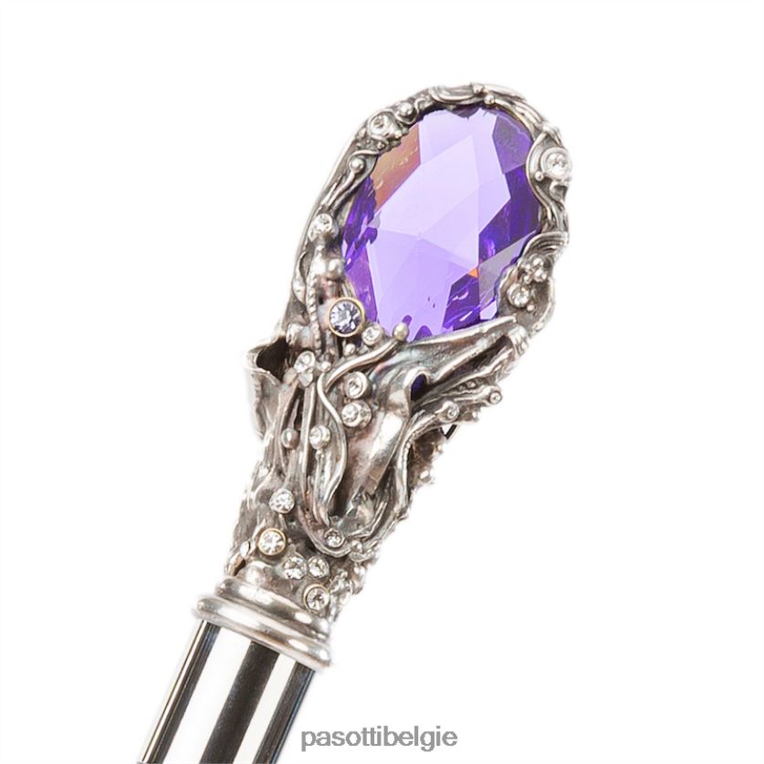 paraplu | 185n 21284-14 w68 - paarse swarovski paraplu, dubbeldoek PASOTTI VFHH4H554