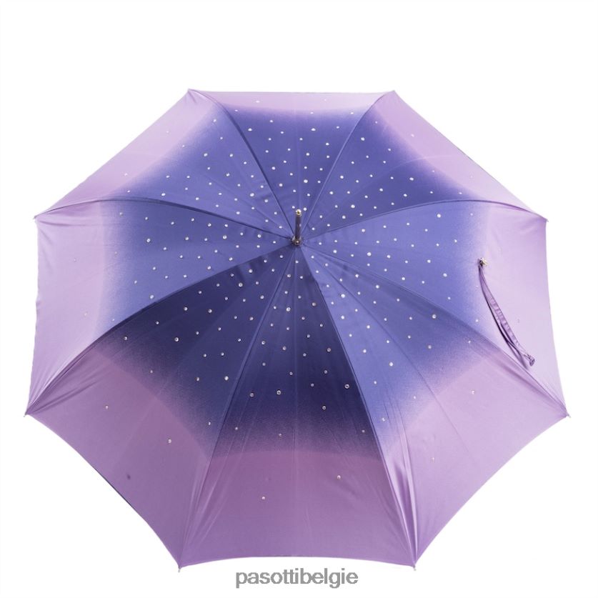 paraplu | 185n 21284-14 w68 - paarse swarovski paraplu, dubbeldoek PASOTTI VFHH4H554