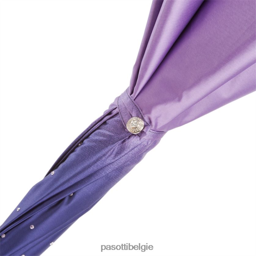 paraplu | 185n 21284-14 w68 - paarse swarovski paraplu, dubbeldoek PASOTTI VFHH4H554