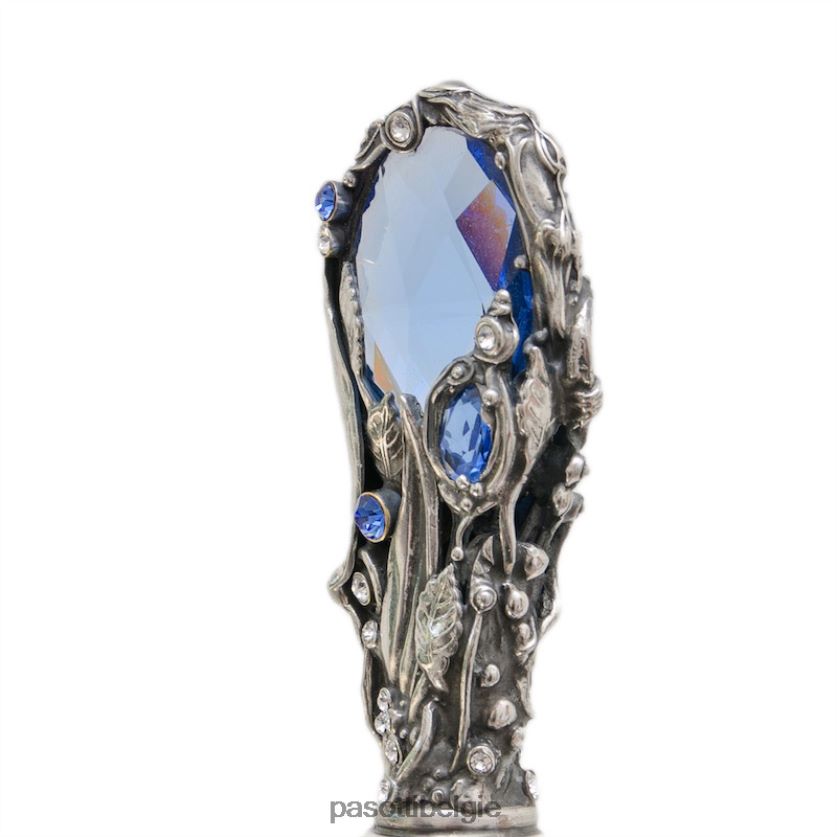 paraplu | 185n 21284-17 w68pb - blauwe swarovski paraplu, dubbeldoek PASOTTI VFHH4H527