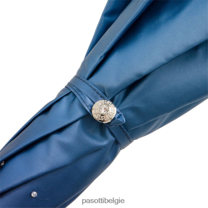 paraplu | 185n 21284-17 w68pb - blauwe swarovski paraplu, dubbeldoek PASOTTI VFHH4H527