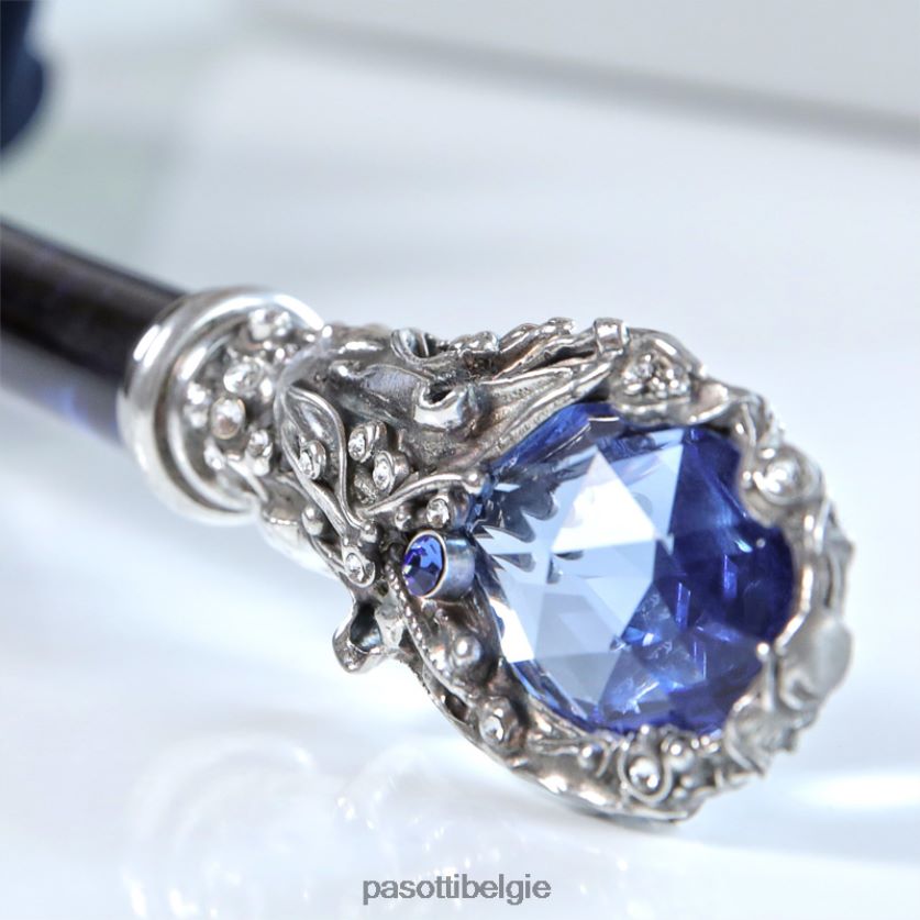 paraplu | 185n 21284-17 w68pb - blauwe swarovski paraplu, dubbeldoek PASOTTI VFHH4H527