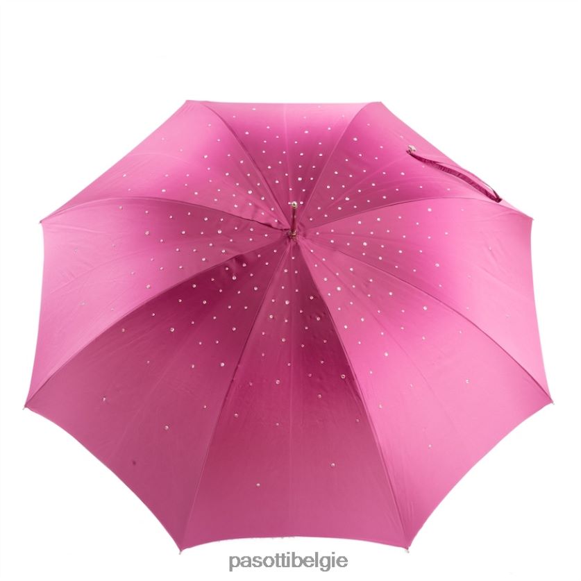 paraplu | 185n 21284-18 a - roze swarovski paraplu, dubbeldoek PASOTTI VFHH4H540