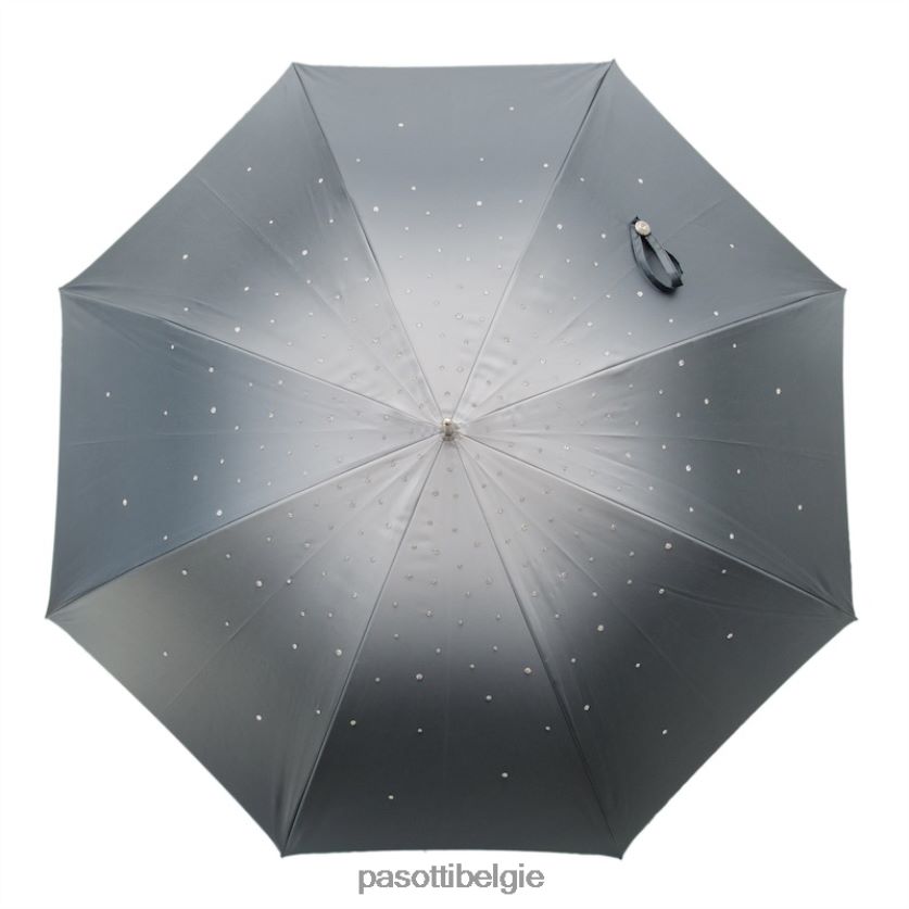 paraplu | 185n 21284-7 s8 - grijze swarovski paraplu, dubbeldoek PASOTTI VFHH4H544