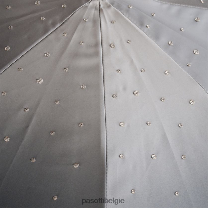 paraplu | 185n 21284-7 s8 - grijze swarovski paraplu, dubbeldoek PASOTTI VFHH4H544
