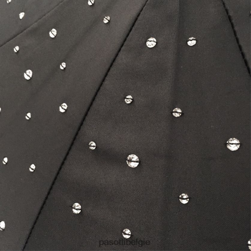 paraplu | 185n plat-34 s8 - zwarte swarovski paraplu, dubbel doek PASOTTI VFHH4H518