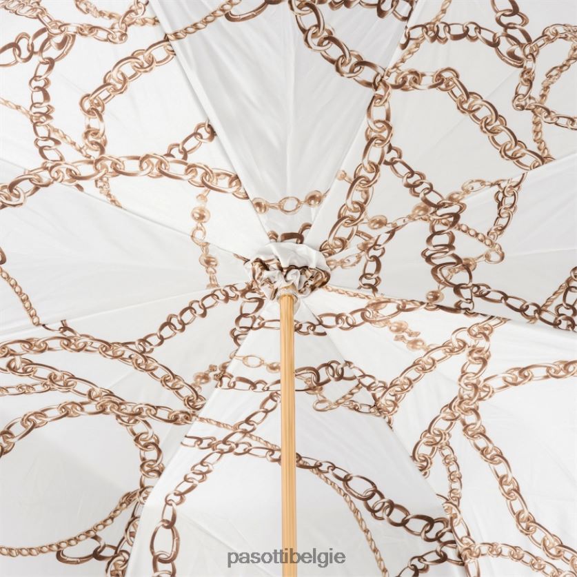 paraplu | 189 58002-9 d35 - zwarte paraplu met kettingen bedrukte binnenkant PASOTTI VFHH4H502