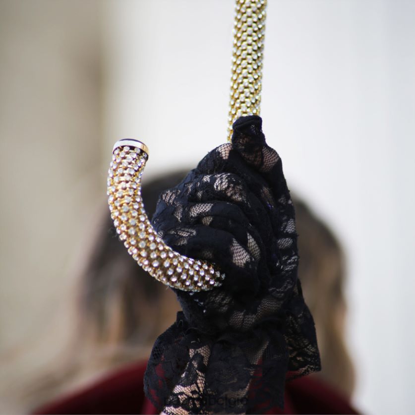 paraplu | 189 58002-9 d35 - zwarte paraplu met kettingen bedrukte binnenkant PASOTTI VFHH4H502