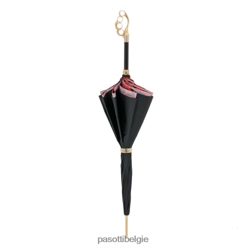 paraplu | 189 5a488-91 w84 - boksbeugelparaplu met rode dierenprint PASOTTI VFHH4H504