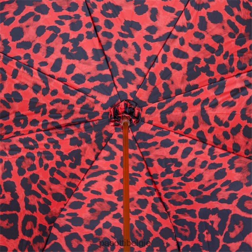 paraplu | 189 5a488-91 w84 - boksbeugelparaplu met rode dierenprint PASOTTI VFHH4H504