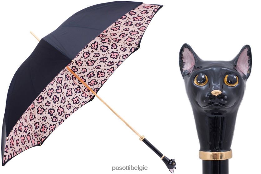 paraplu | 189 5g284-1 k49 - zwarte kattenparaplu en dierenprint PASOTTI VFHH4H566