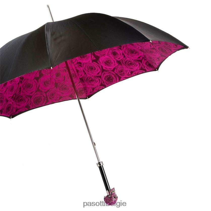 paraplu | 189n 50884-2 w333fu - fuchsia rozen swarovski schedelparaplu PASOTTI VFHH4H551