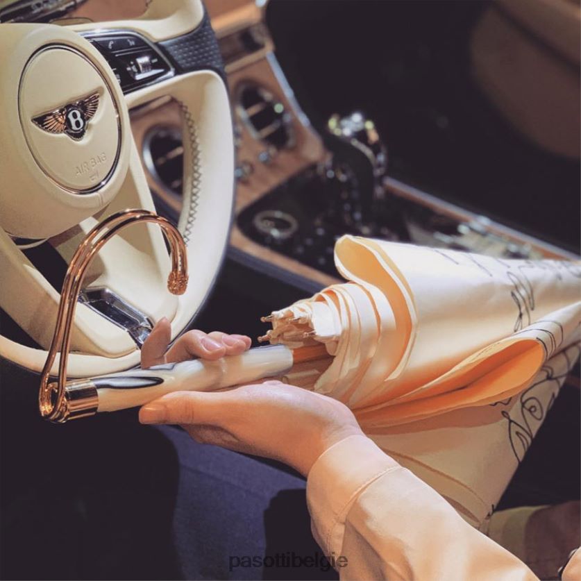 paraplu | 222 plat-300 t8 - ivoorkleurige schetsparaplu, dubbeldoek PASOTTI VFHH4H534