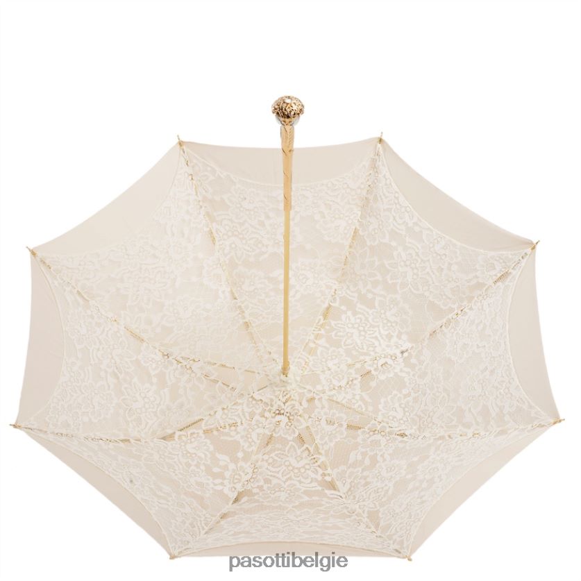 paraplu | 386or serge-65 e11 - zeer elegante ecru parasol, dubbeldoek PASOTTI VFHH4H515
