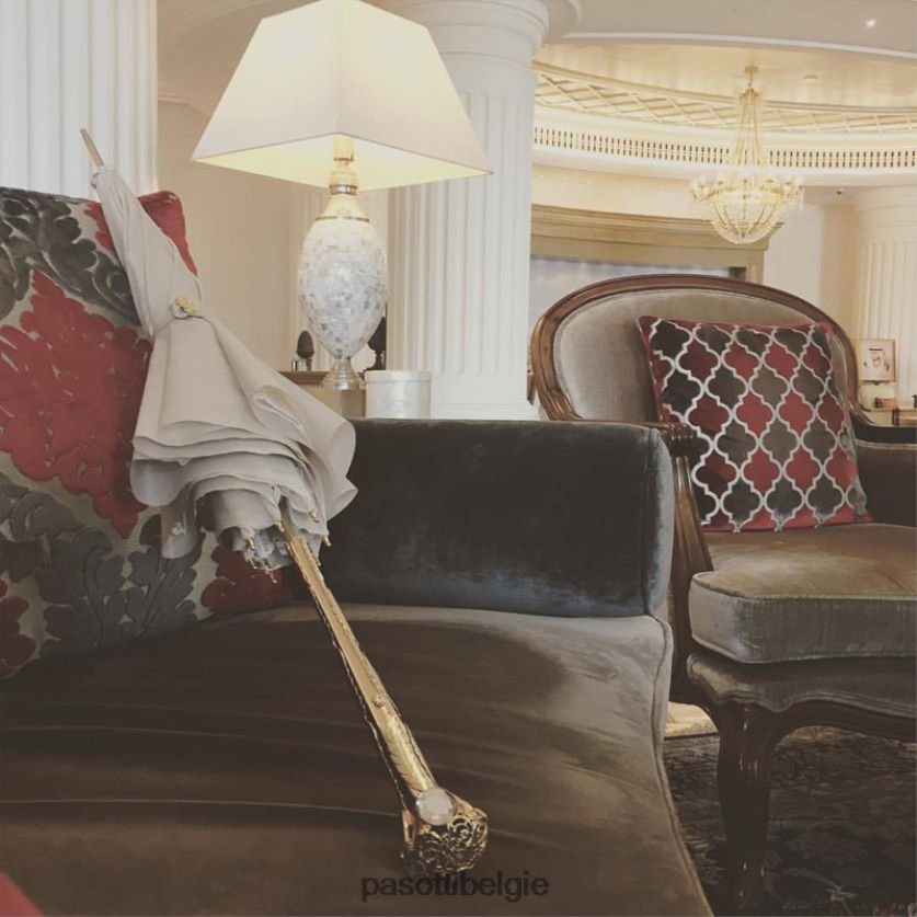 paraplu | 386or serge-65 e11 - zeer elegante ecru parasol, dubbeldoek PASOTTI VFHH4H515